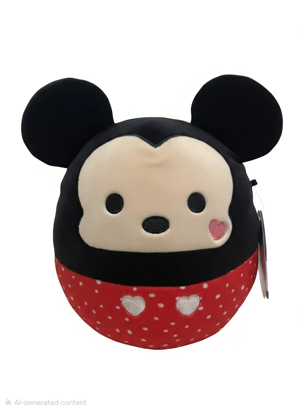 8' NWT Disney Mickey Plush Kids Accessory - Black, Red & Pink Squishmallow